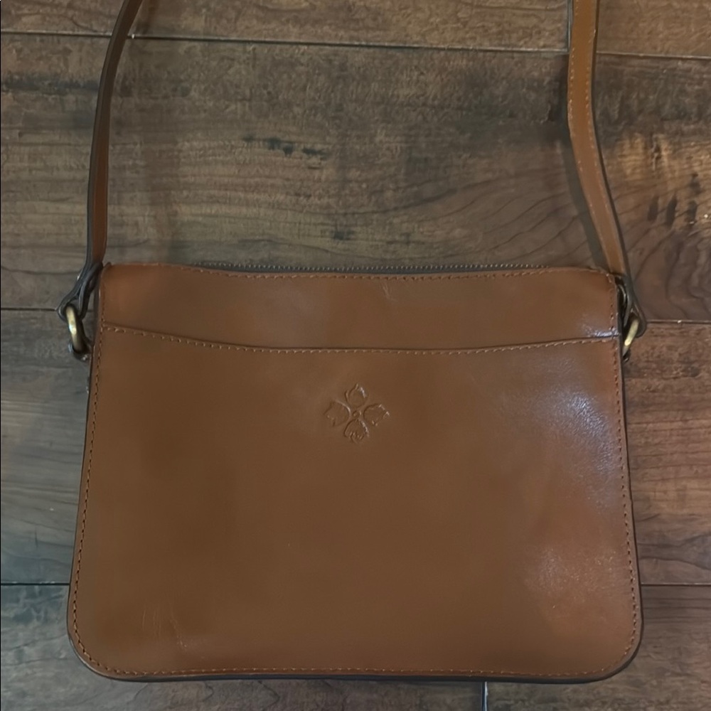 Patricia Nash. Brown Leather Crossbody Bag